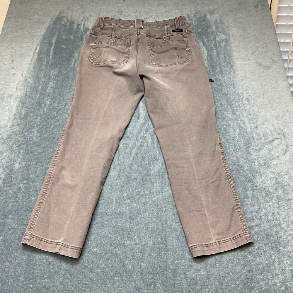 G.H. Bass & Co. Chino Pants Mens 32x30 Gray Cotton Stretch Workwear Straight Leg